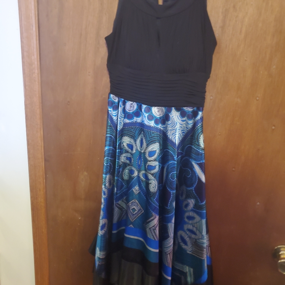 Peacock pattern dress